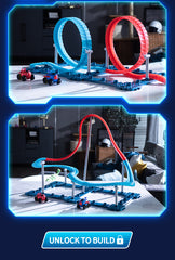 FLYNOVA T DIY Racing Car Set Most Flexible Track Play Set With LED Light Railway Assemble Track Gift For Kids Boys Dropshipping