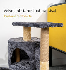 Wholesale Luxury Funny Climbing Sratcher Wooden Playing Condo Cat Tree